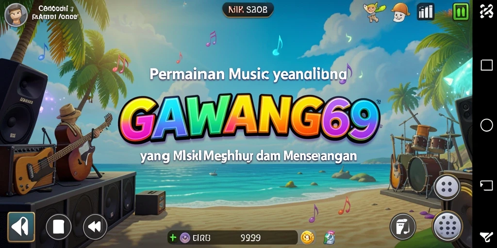 Screenshot utama GAWANG69 dengan gameplay musik yang seru.