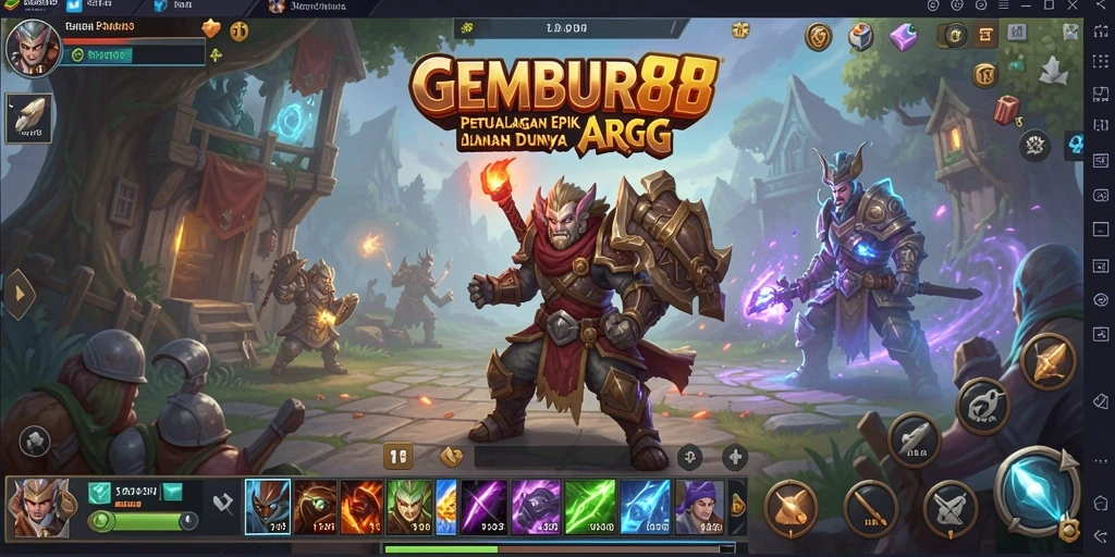 Tampilan gameplay epik dalam dunia fantasi ARPG.