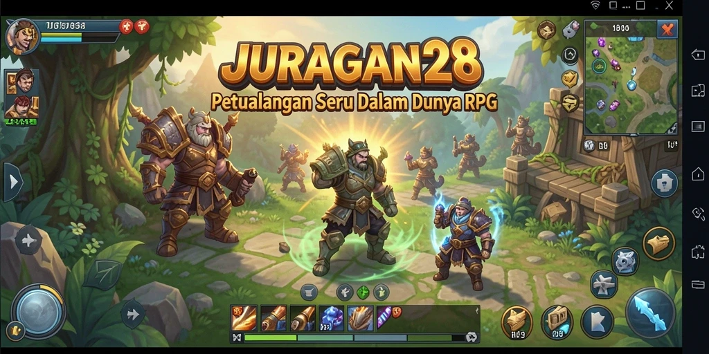 Screenshot gameplay JURAGAN28 yang menunjukkan aksi seru dalam RPG.