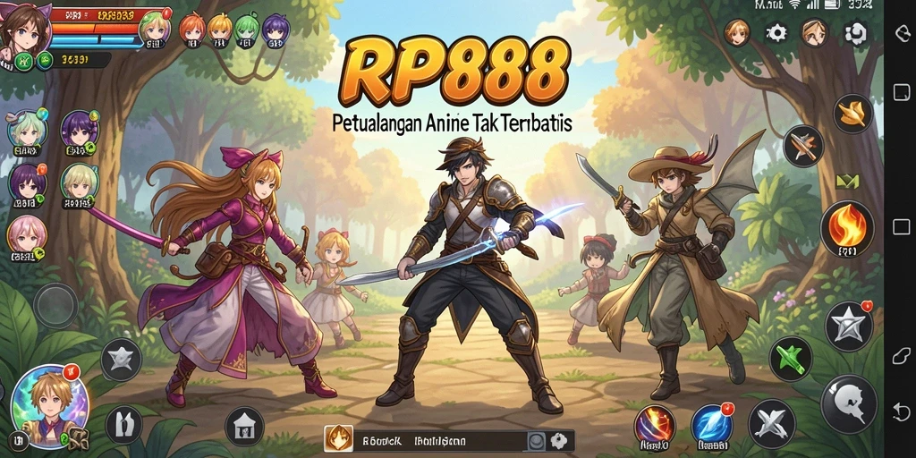 Tampilan gameplay RP888 yang penuh warna dan mendebarkan.
