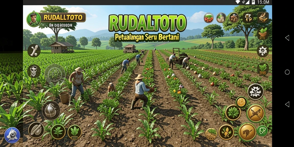 Tampilan gameplay seru di dunia pertanian RUDALTOTO.